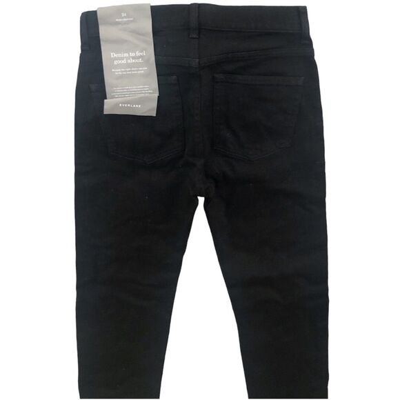 EVERLANE MODERN JEANS SIZE 24 BLACK SOLID ANKLE POCKETS - Picture 6 of 12